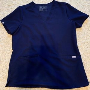 FIGS Navy Three Pocket Scrub Top